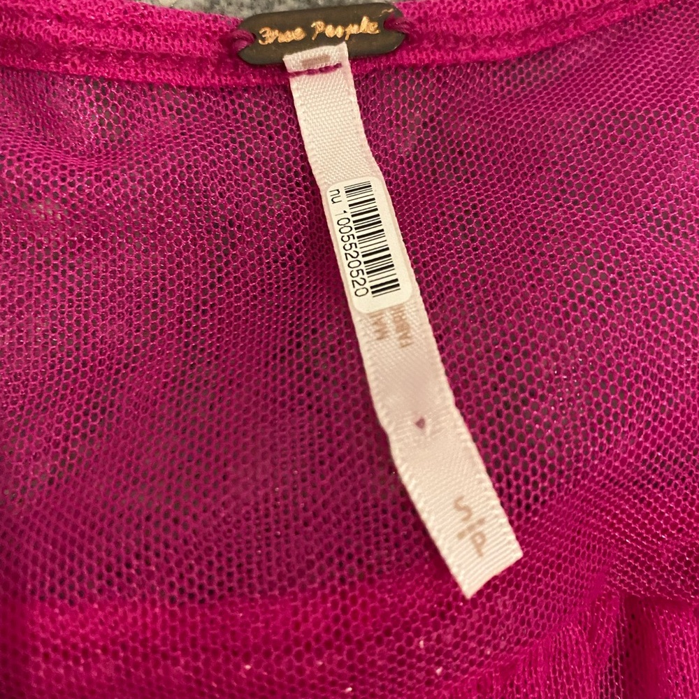 Hot pink sheer free people too - Picture 3 of 4